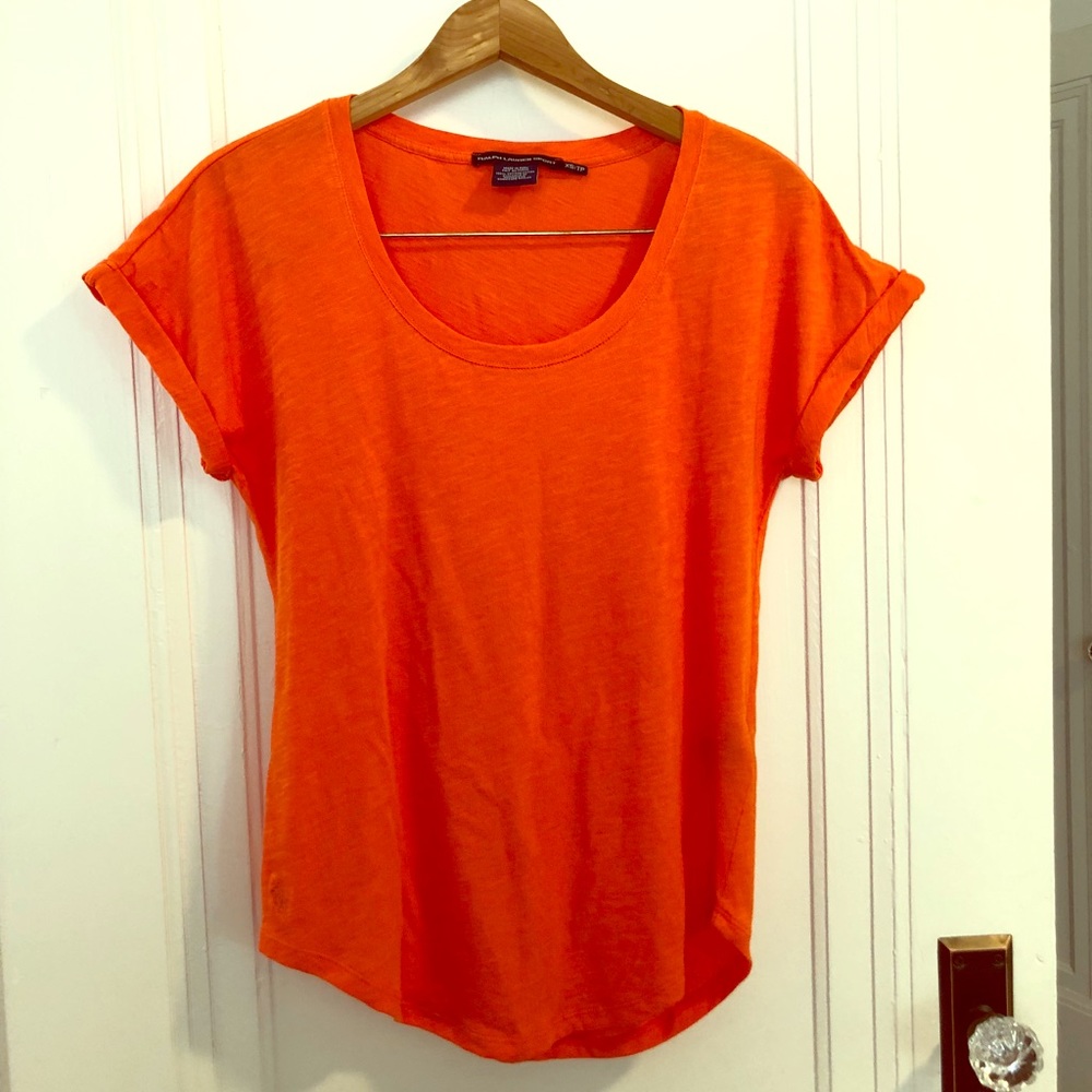 Ralph Lauren Sport rolled cap sleeve tee. Size XS